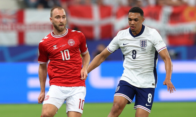 Сборная Англии сыграла вничью с Данией на Евро-2024